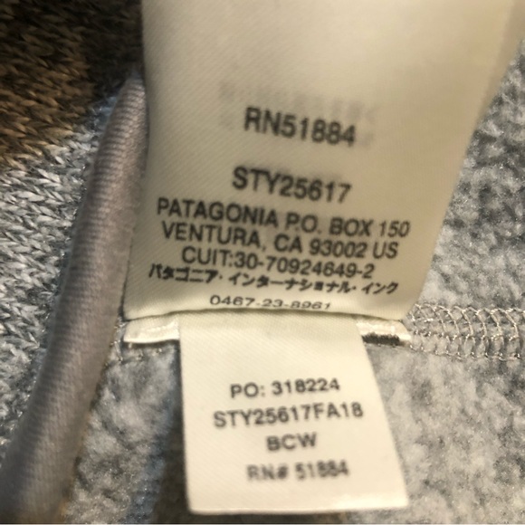 Patagonia 1/4 Zipper Better Sweater Pullover, Medium - Picture 9 of 9
